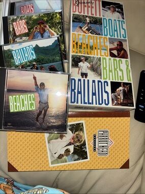 Jimmy Buffett Multicolor 'Boats Beaches Bars & Ballads' Cover Art 4 CD’s EUC